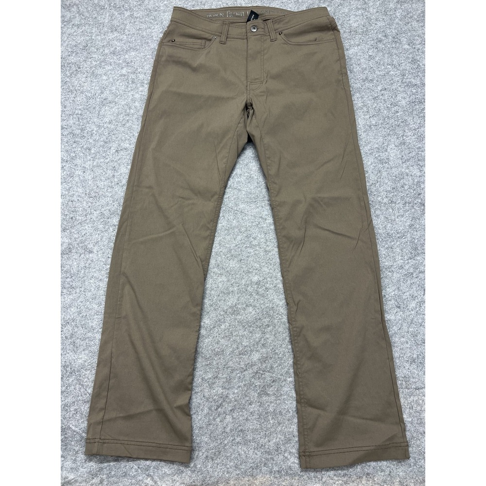 Prana Pants Mens 32 Brown Slim Fit Nylon Stretch Casual Outdoor Style M4BN32312